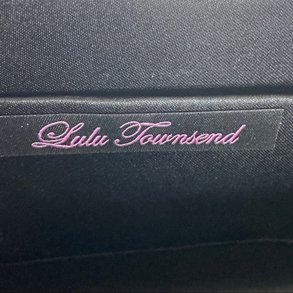 Lulu Townsend Black clutch Prom Wedding - Picture 4 of 6